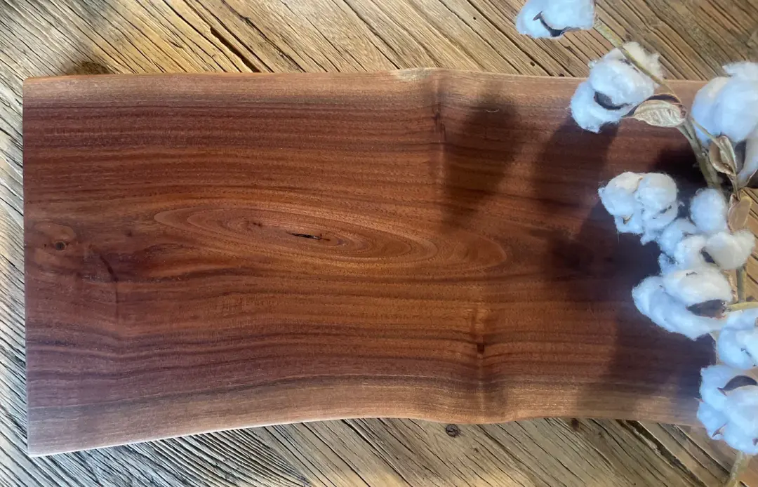 25L009 - Dual Live Edge Walnut Board