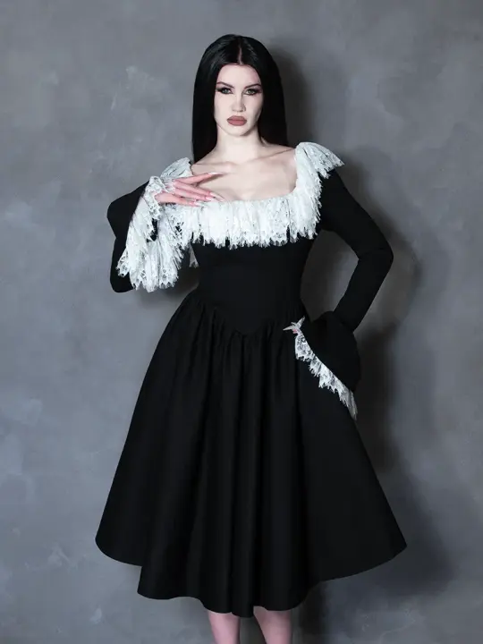 PRE-ORDER - Countess Swing Dress in Black
