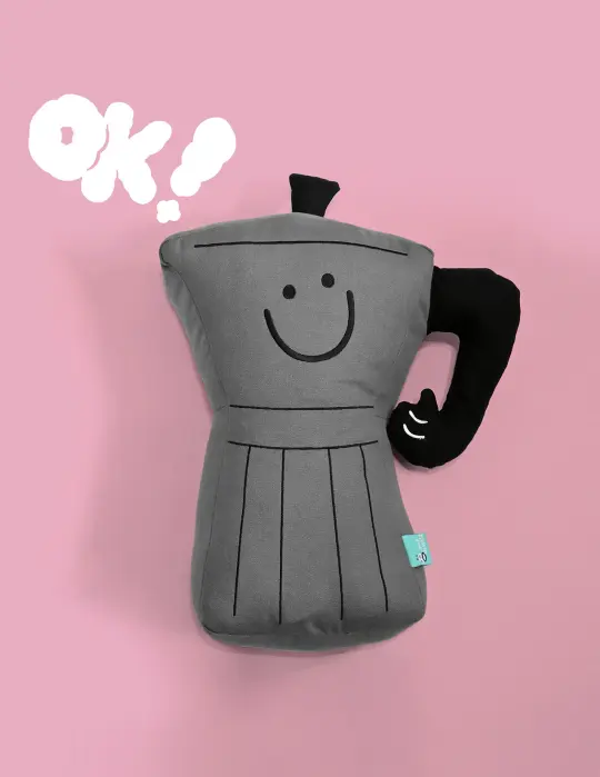 "Espresso Time" throw pillow