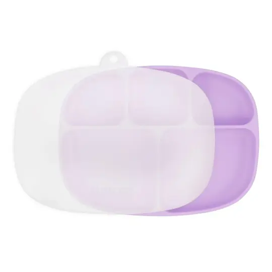 Silicone Grip Dish with Lid (5 Section): Lavender