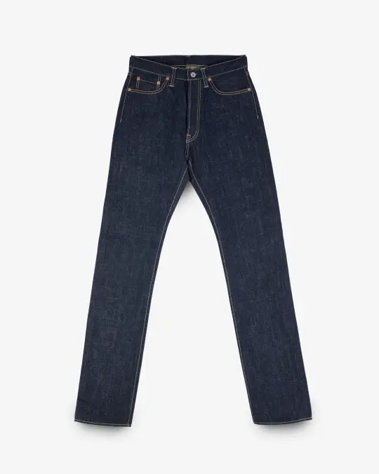17oz Selvedge Denim Relaxed Tapered Cut Jeans - Natural Indigo