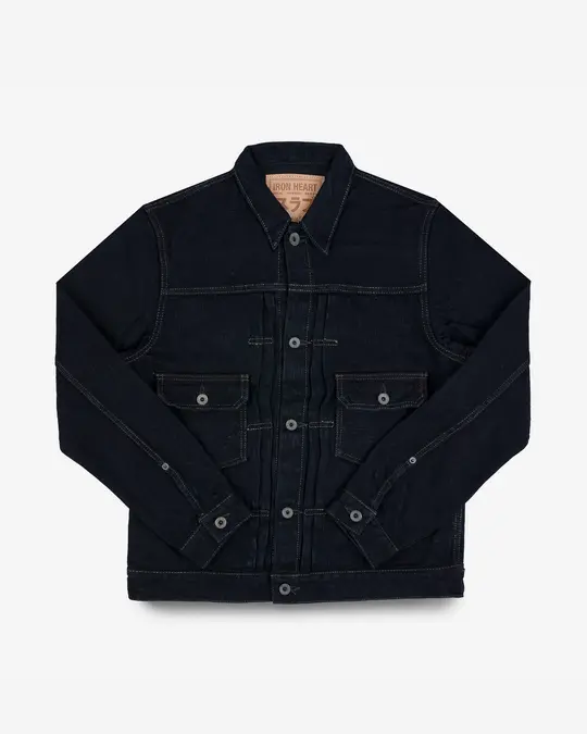 16oz Slubby Selvedge Denim Type II Jacket - Indigo Overdyed Black