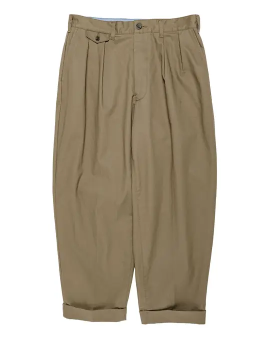 Beams Plus 2Pleats Twill Olive