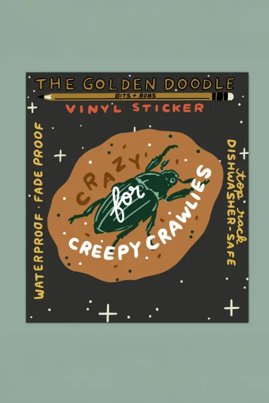 Crazy for Creepy Crawlies Vinyl Sticker