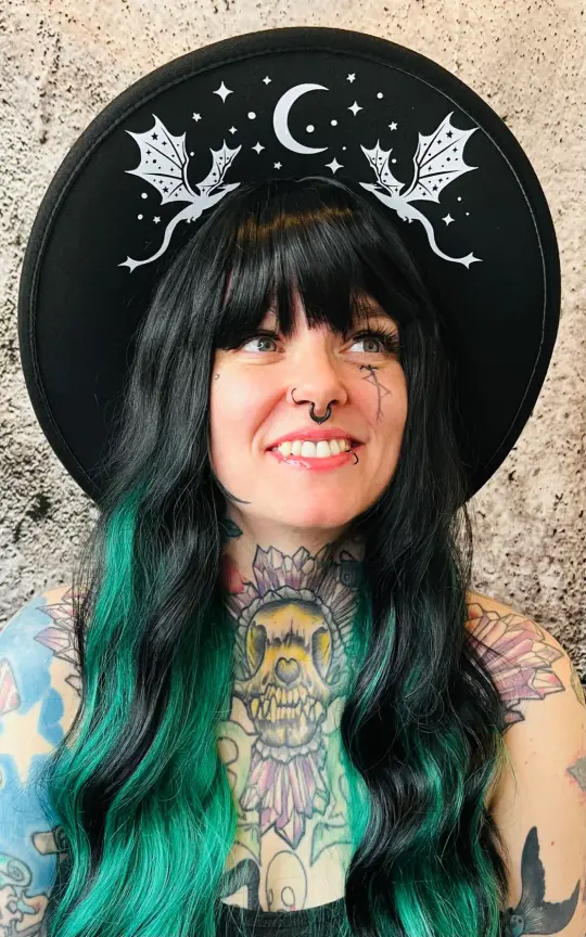 Dragons Vegan Felt XL Wide Brim Hat