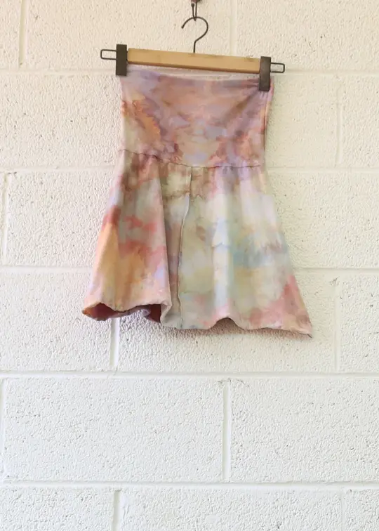 OOAK - Warrior Wanderer Mini Skirt / XXS / Stretch Cotton / Ice Dye (439)