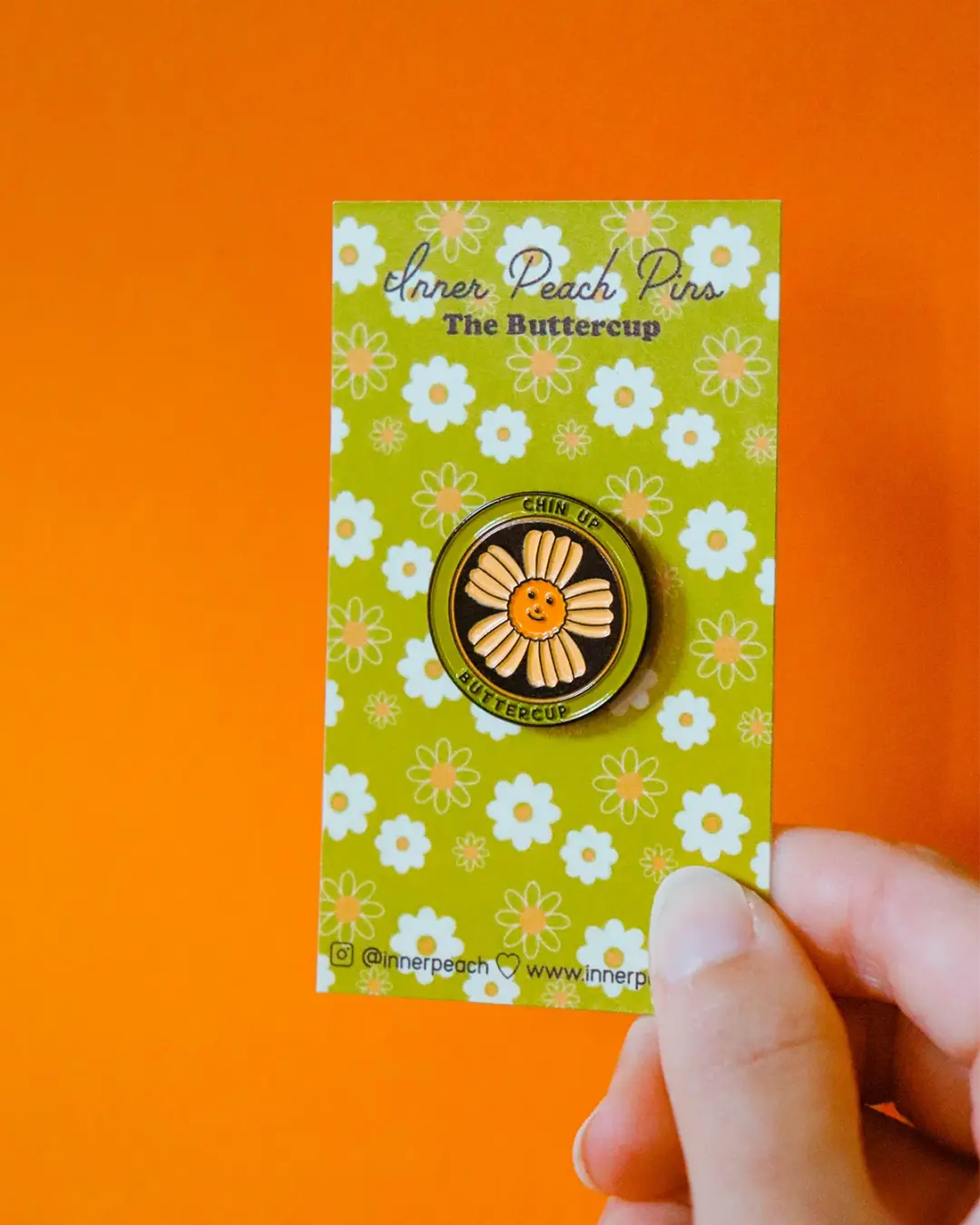 Chin Up Buttercup Pin