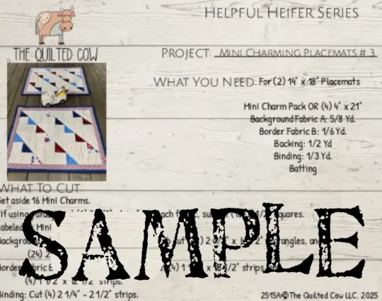 Helpful Heifer Mini Charming Placemats #3