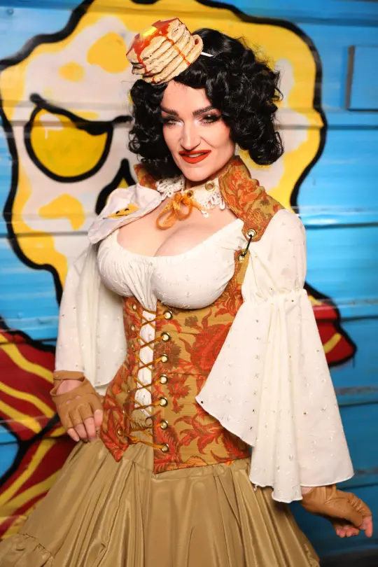 Vixen Underbust Corset in Amber Rose - "Wakey Wakey Eggs & Bakey" Collection