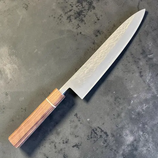 Tokushu Knife by Tadafusa SLD Tsuchime Gyuto 210mm – Walnut Wa Handle
