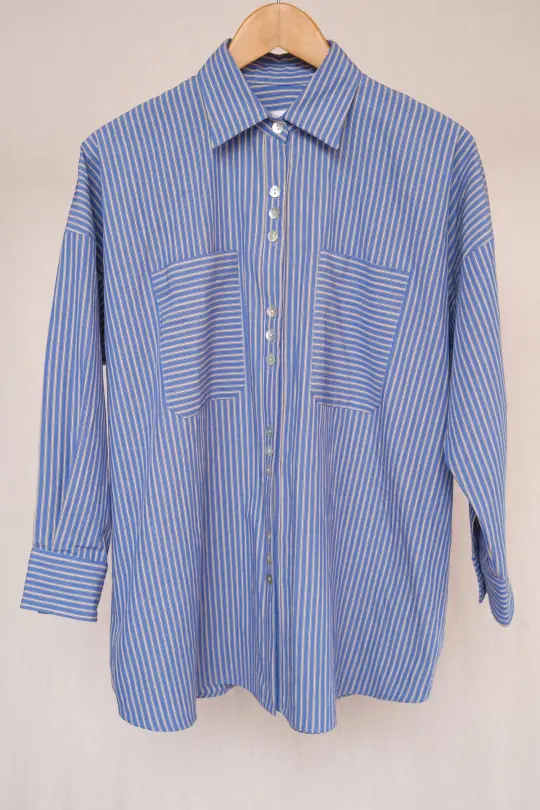 RICHIE shirt in the office striped poplin fabric