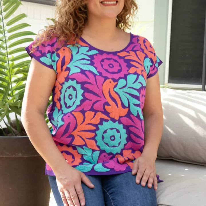 Jalapa Full Embroidery Huipil Blouse