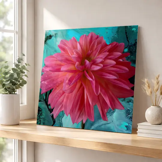 Pink Dahlia Fantasy | Acrylic Glass Wall Art