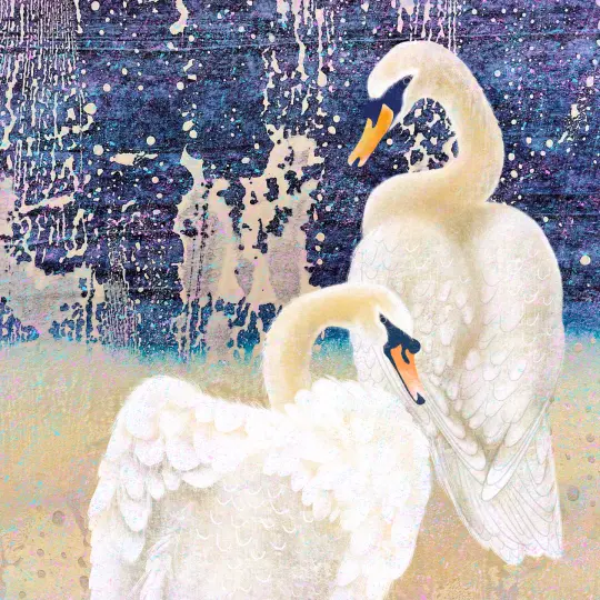 Confetti Swans