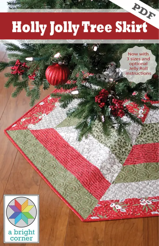 Holly Jolly Christmas Tree Skirt Pattern - PDF Version