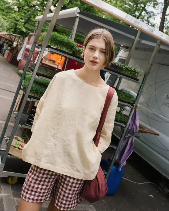 OLD LONDON oversized linen top