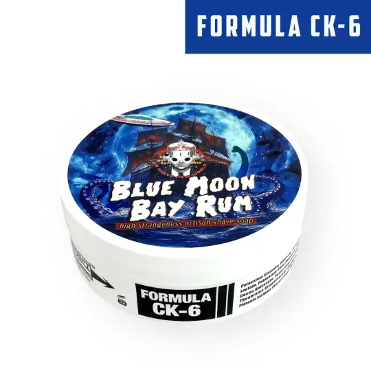 Blue Moon Bay Rum Artisan Shave Soap | Ultra Premium Formula CK-6 | A Celestial Twist on a Shaving Classic!