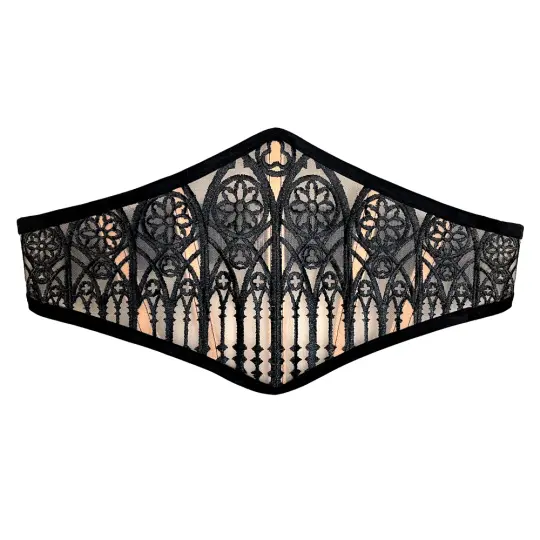 CATHEDRAL MESH CORSET BELT (NUDE)