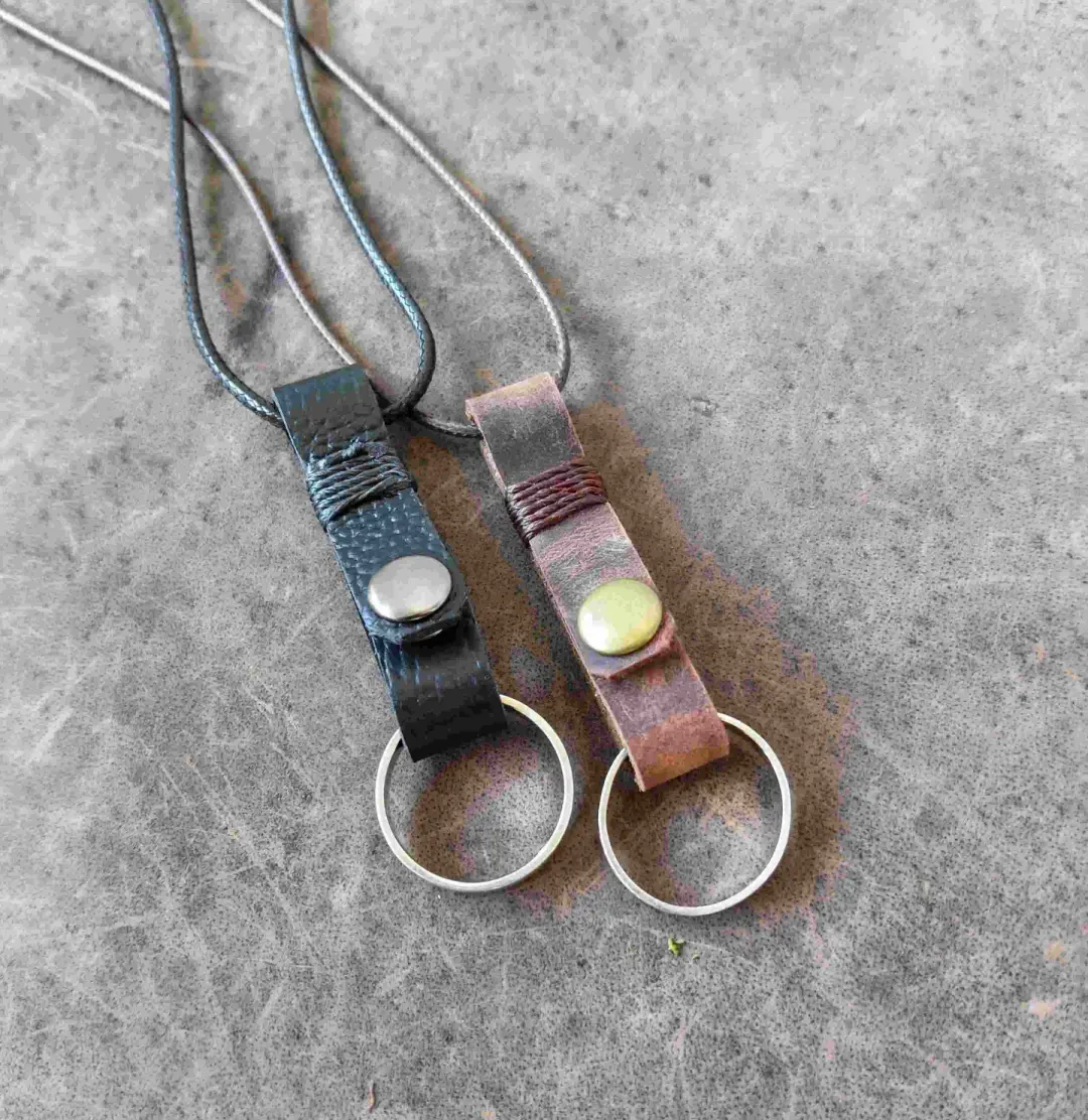 Single-Piece Leather Ring Holder Pendant | Wear Your Ring Close