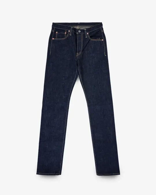 18oz Vintage Selvedge Denim Slim Tapered Cut Jeans - Indigo