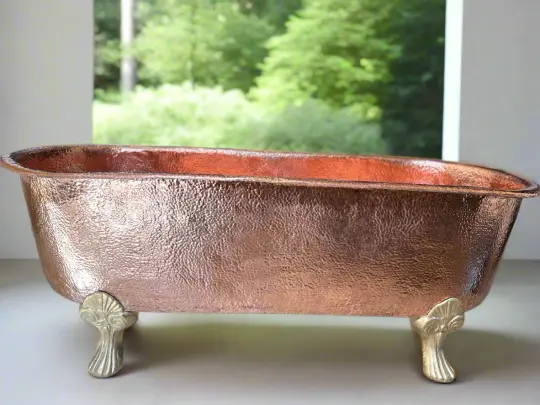 Antique Brass Hammered Bathtub