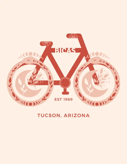 Boho Bike Postcard