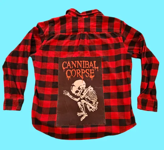 Cannibal Corpse band flannel size XL