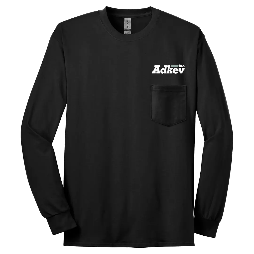 Adkev 2410 Gildan Long Sleeve Pocket Tee