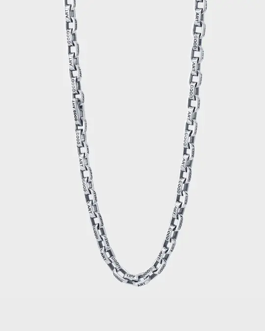 GOOD ART HLYWD Pequeño A Mano Necklace at 21" - Sterling Silver