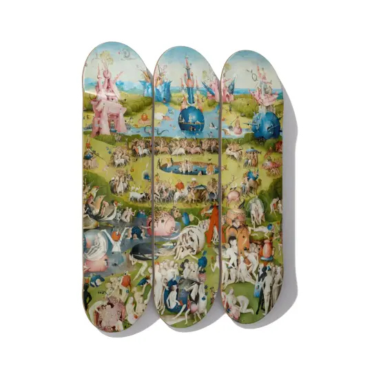 Bosch Garden of Earthly Delights Skateboard Triptych