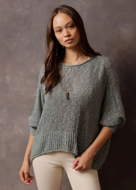 Selah Sweater in Whisper Blue