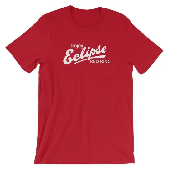 Eclipse Red Ring Short-Sleeve Unisex T-Shirt - Vintage Design