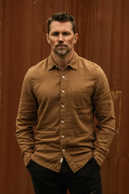 The Ripper Double Gauze Organic Cotton Shirt - Camel
