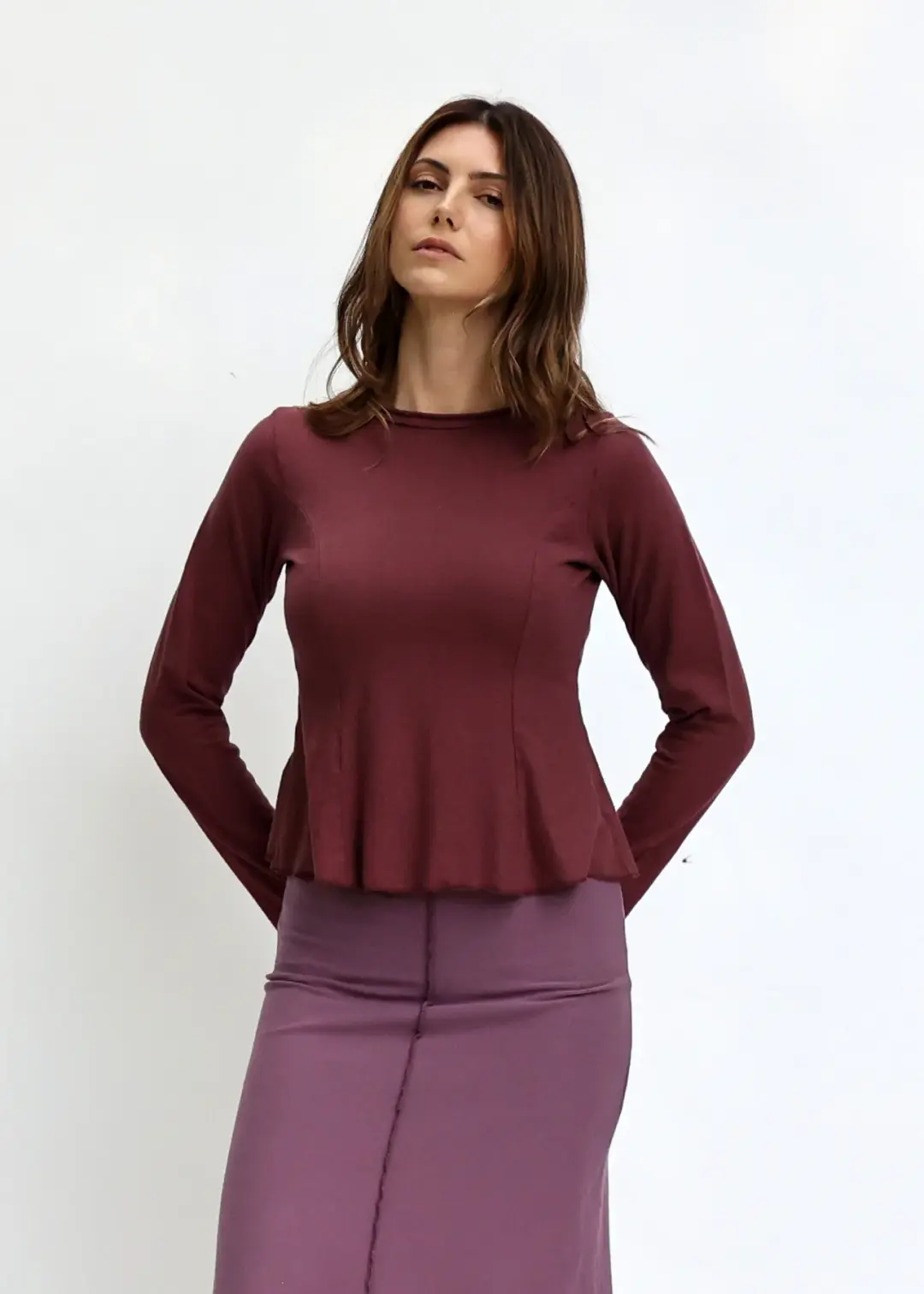 Crew Princess Seam Cropped Shirt