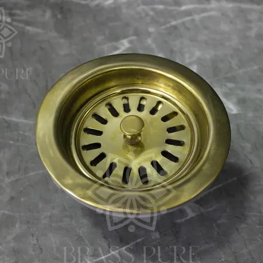 Unlacquered Brass Strainer Sink