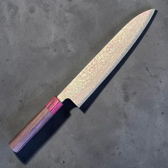 Takeshi Saji VG-10W Nashiji Rainbow Gyuto 240mm