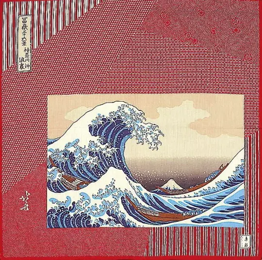 Cotton handkerchief - The Great Wave (3 colors)