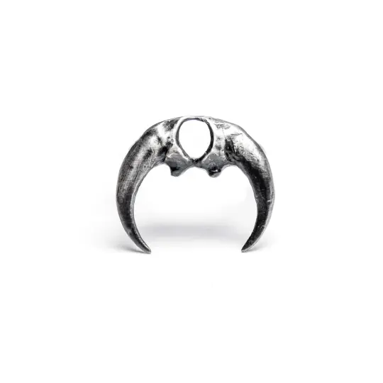 Small Owl Talon Moon Ring.