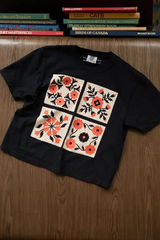 Four Blocks Boxy Tee | Black
