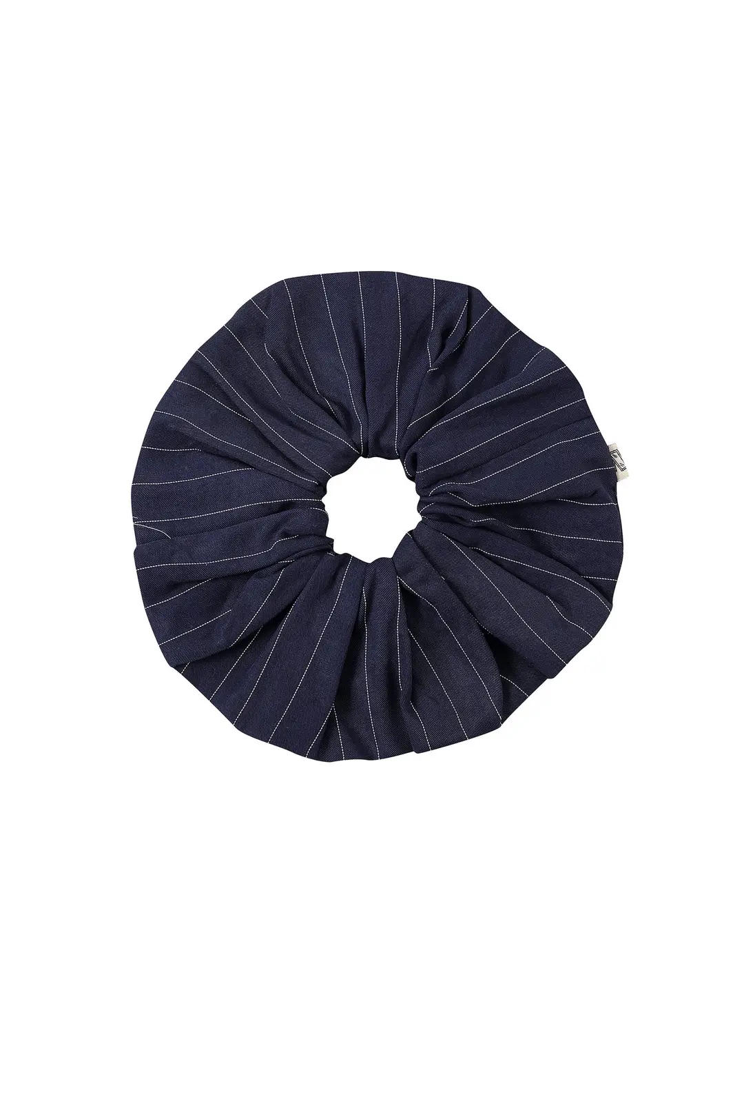 Navy Stripe Scrunchie