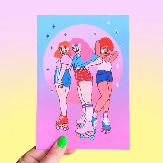 Rollerskate - vernis argenté - A5