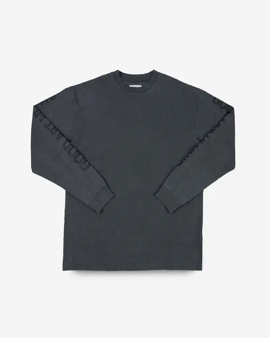 GOOD ART HLYWD Heavyweight Long Sleeve Crew Neck T-Shirt - Vintage Black