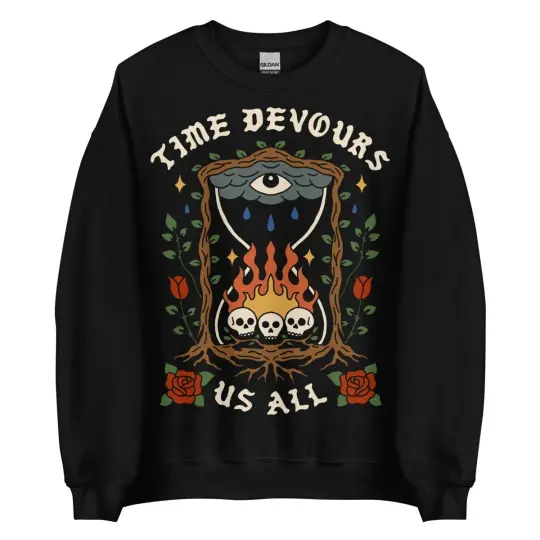 Time devours us all sweatshirt (black)