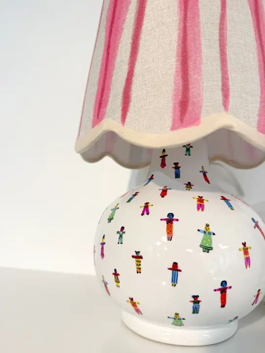 Hand-Painted Worry Doll Lamp