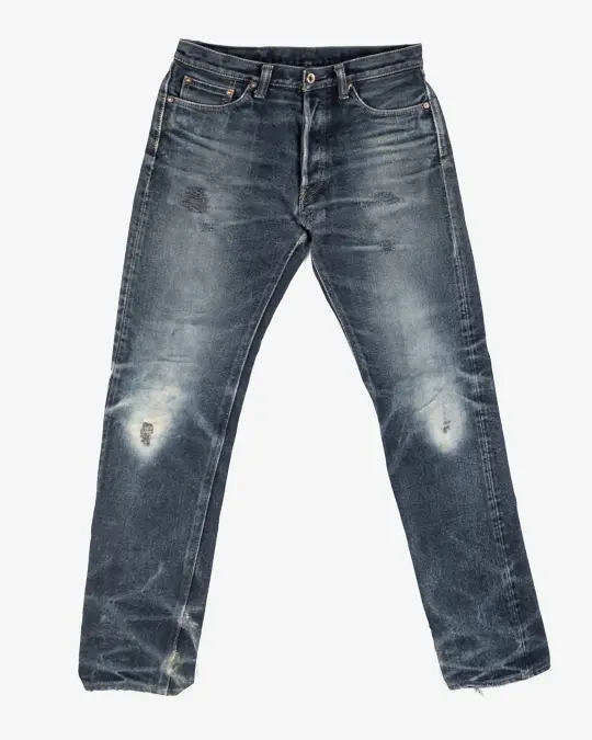 21oz Selvedge Denim - Indigo Overydyed Black