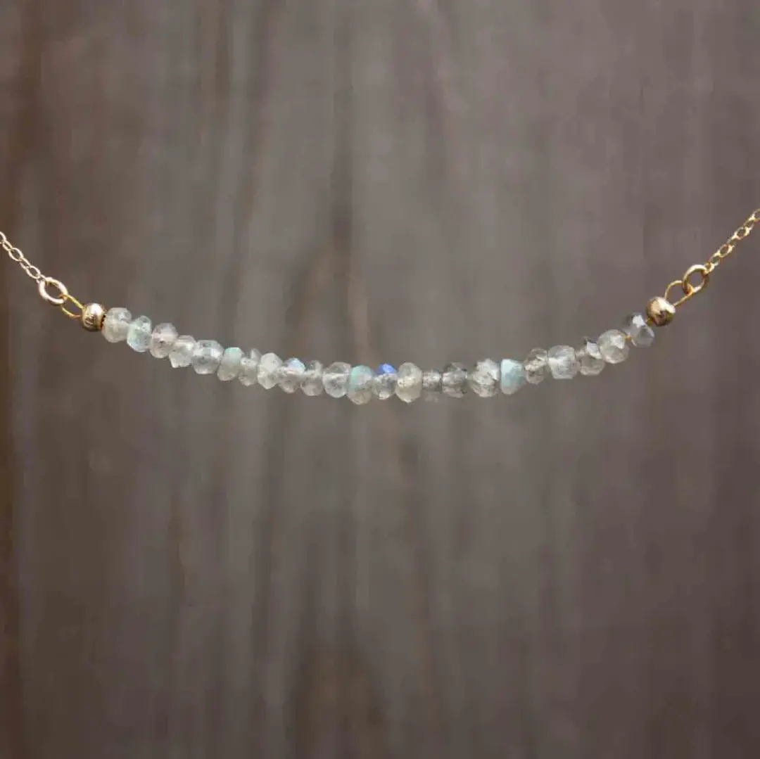 Labradorite Gemstone Bead Necklace