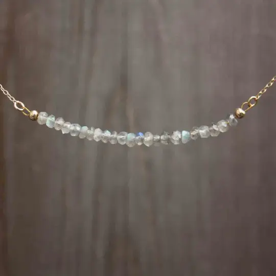 Labradorite Gemstone Bead Necklace