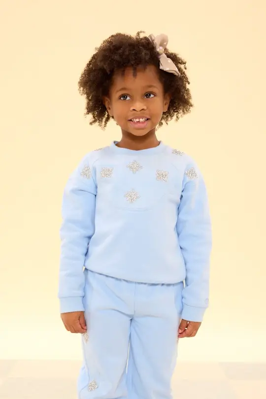 Mini Casey Crewneck Sweatshirt in Light Blue