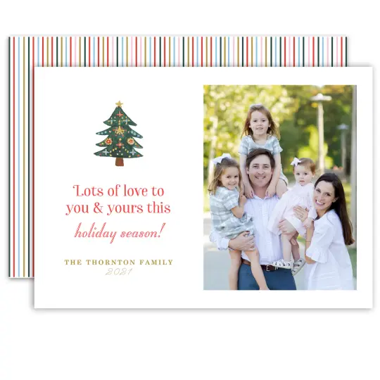 Watercolor Christmas Tree Holiday Card