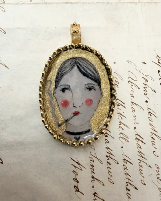 Smoking Lady Pendant